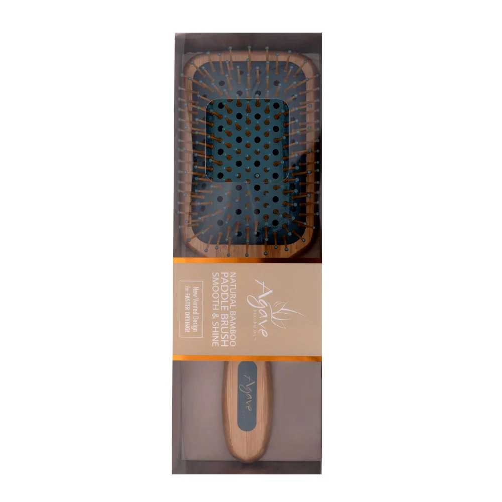 Agave Healing Oil Natural  Bamboo Paddle Brush- spazzola districante - Image 3