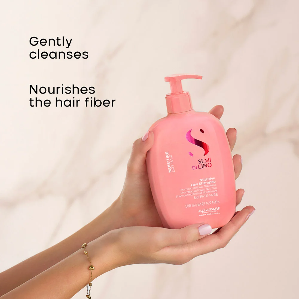 Alfaparf Milano Semi Di Lino Moisture Nutritive Low Shampoo 500ml - shampoo delicato nutriente per capelli secchi - Image 6