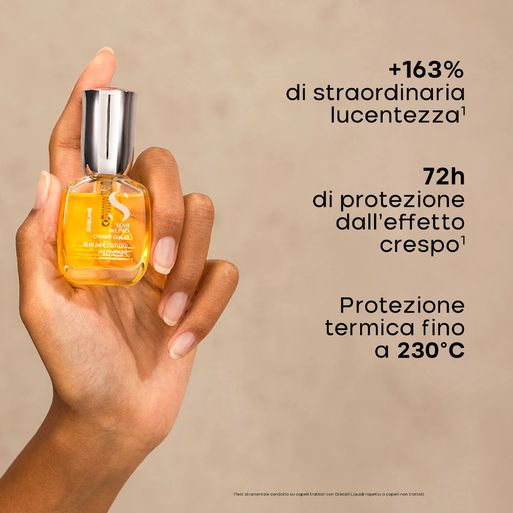 Alfaparf Milano Semi Di Lino Sublime Cristalli Liquidi 15ml - siero illuminante - Image 5