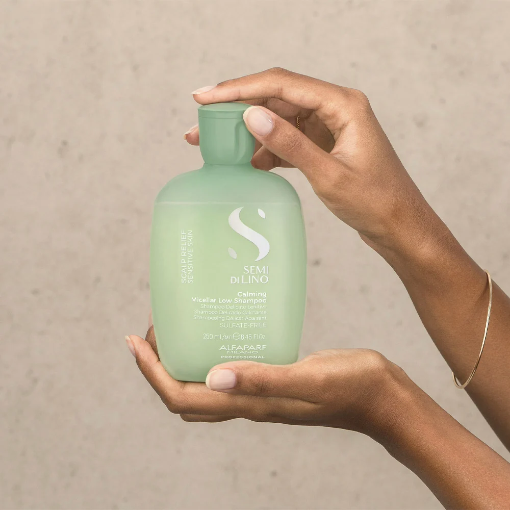 Alfaparf Milano Semi Di Lino Scalp Relief Calming Micellar Low Shampoo 250ml - shampoo delicato lenitivo - Image 2