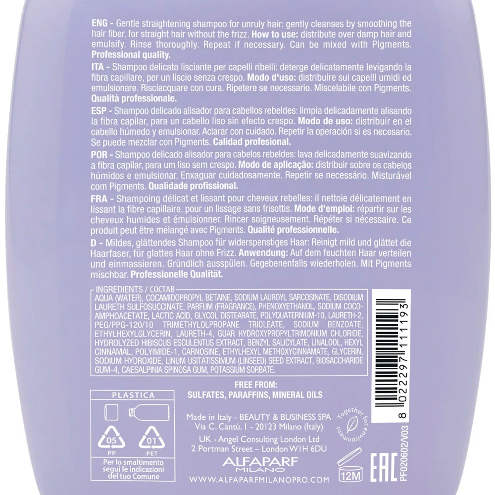 Alfaparf Milano Semi di Lino Smooth Smoothing Low Shampoo 250ml - shampoo delicato lisciante - Image 7