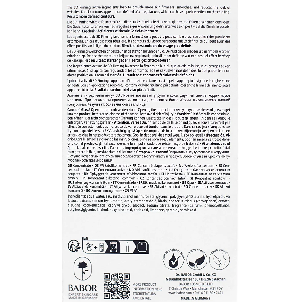Babor Ampoule Concentrates 3D Firming 7x2ml - ampolle concentrate rimpolpanti - Image 5