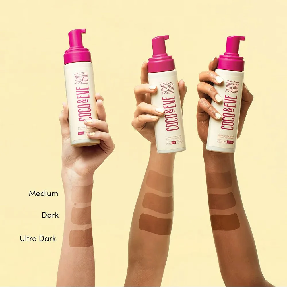 Coco & Eve Sunny Honey Bali Bronzing Foam (Medium) 200ml - mousse autoabbronzante - Image 3