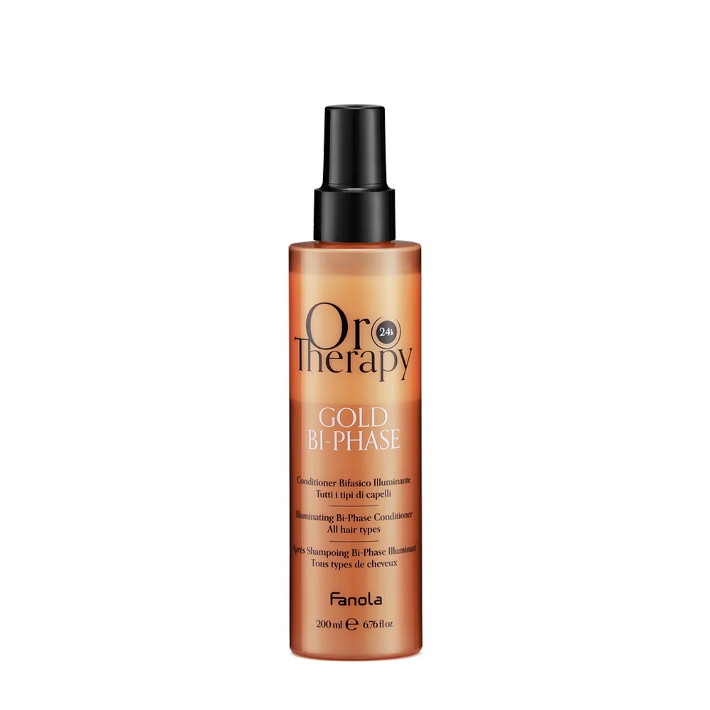 Fanola Oro Therapy Oro Puro Gold Bi-Phase Conditioner 200ml - conditioner bifasico illuminante