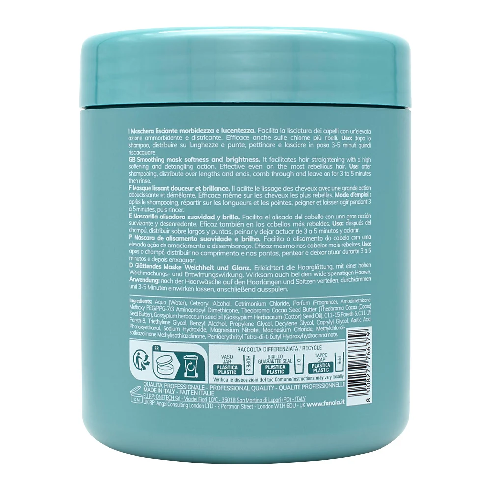 Fanola Wonder Smooth Extra Care Mask 1000ml - maschera lisciante - Image 2