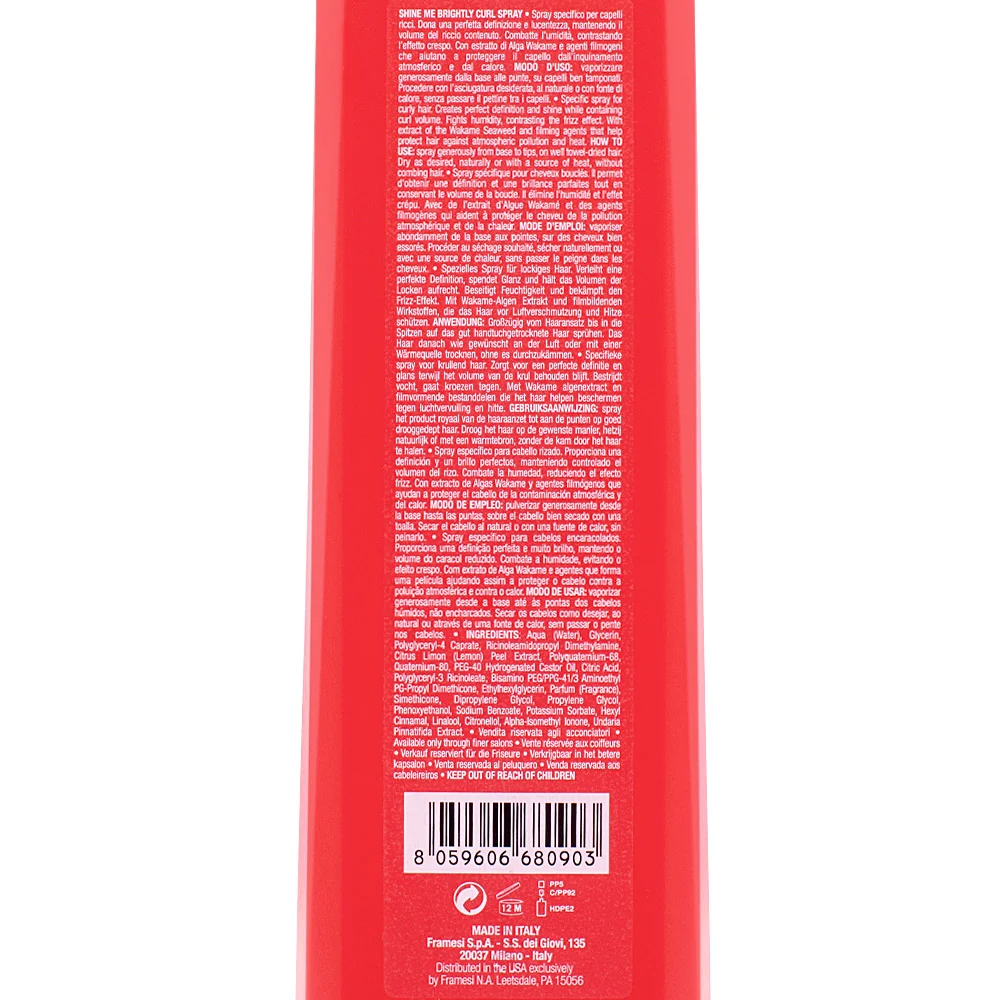 Framesi For-Me 326 Shine Me Brightly Curl Spray 200ml - spray definizione capelli ricci - Image 2