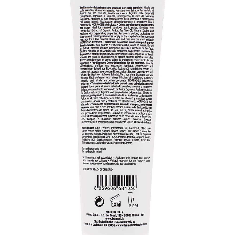Framesi Morphosis Scalp Detox Essence 150ml - trattamento detox pre-shampoo - Image 2