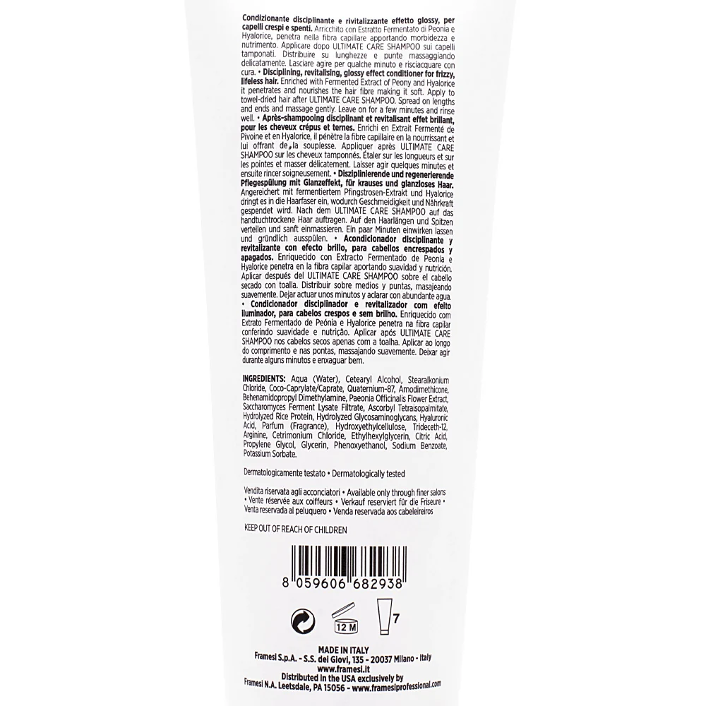 Framesi Morphosis Ultimate Care Conditioner 250ml - balsamo anticrespo - Image 2