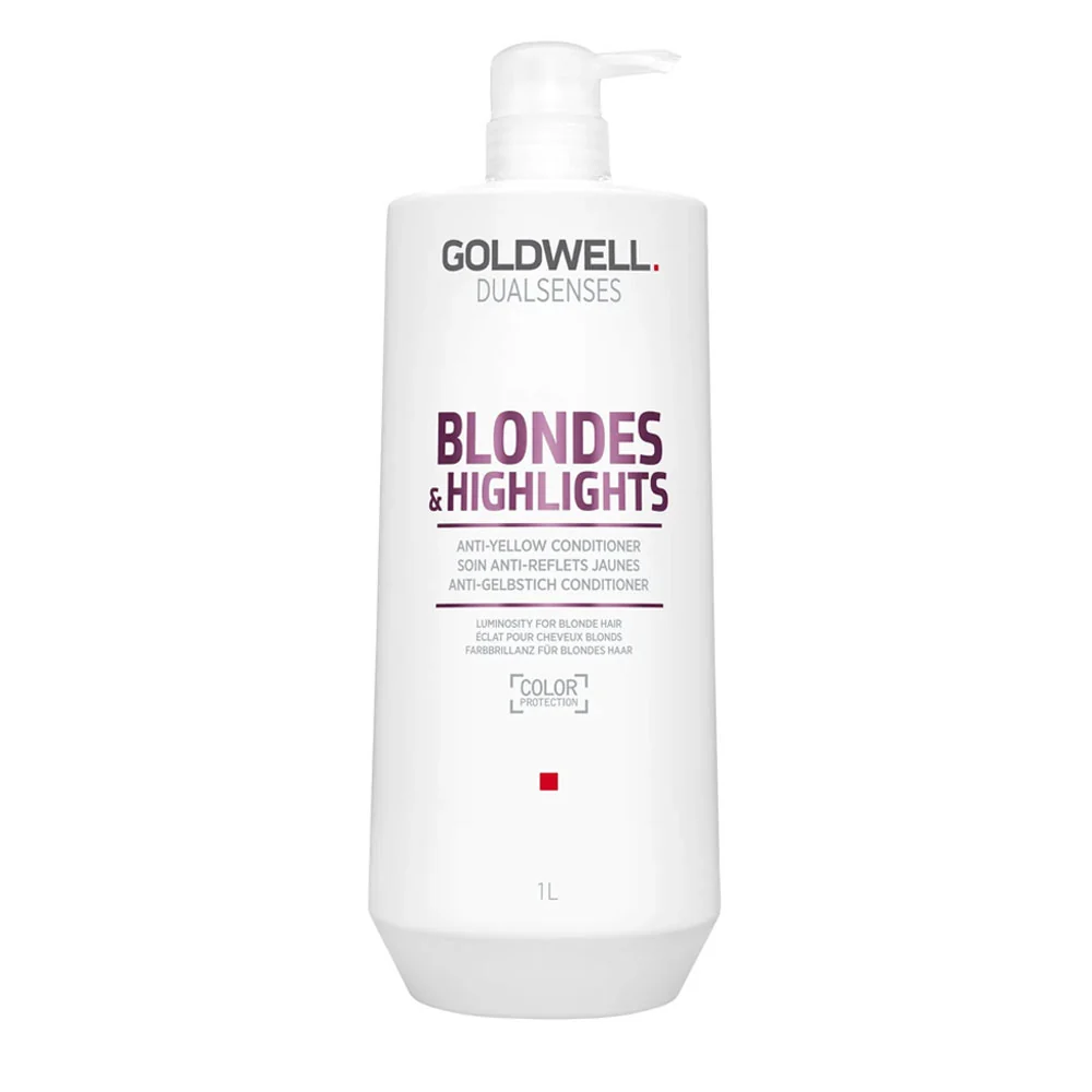 Goldwell Dualsenses Blonde & Highlights Anti-Yellow Conditioner 1000ml - balsamo antigiallo per capelli colorati