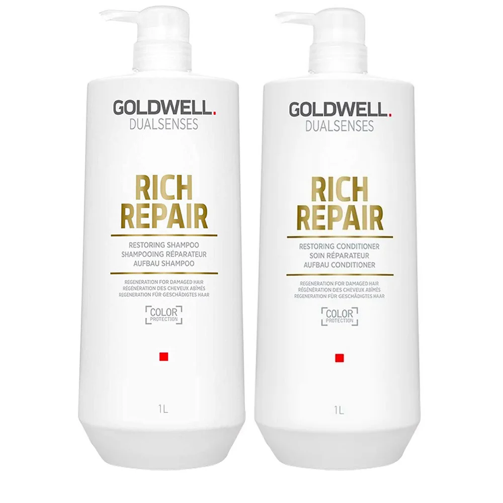 Goldwell Dualsenses Rich Repair Restoring Shampoo 1000ml Conditioner 1000ml