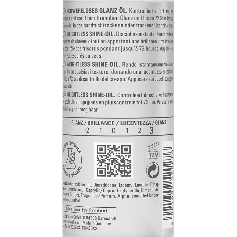 Goldwell Stylesign Weightless Shine-Oil 100ml - olio leggero anticrespo - Image 2