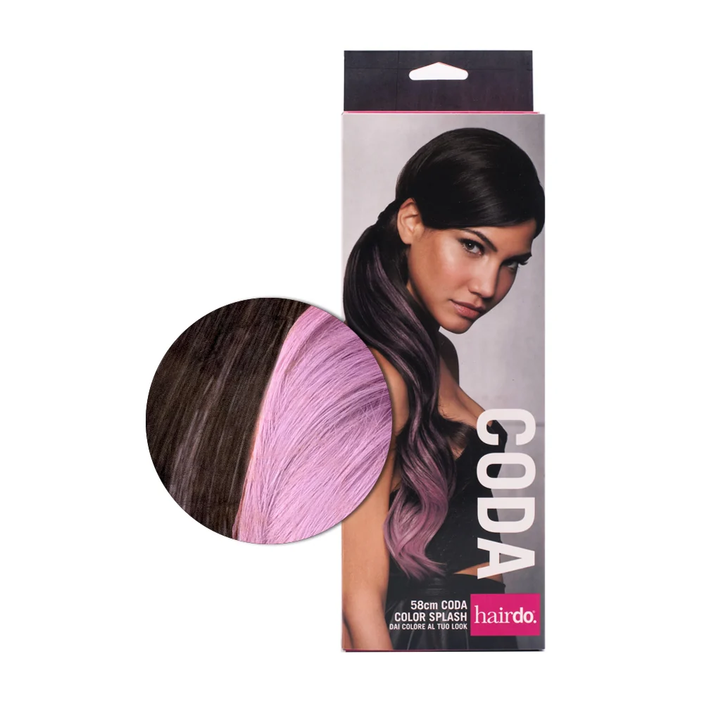 Hairdo Coda Color Splash Dark Chocolate / Lavander 58 cm - coda lavanda su castano medio