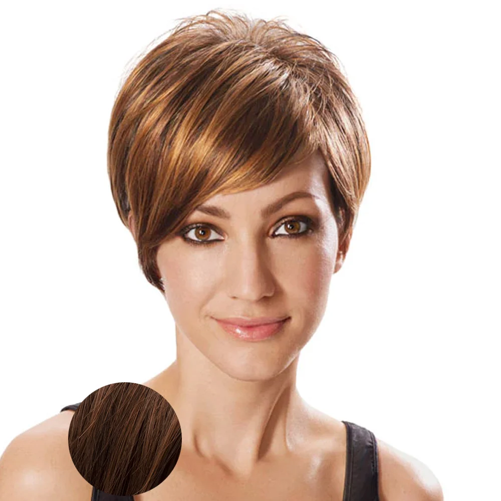 Hairdo Parrucca Angled Cut Castano Chiaro Dorato