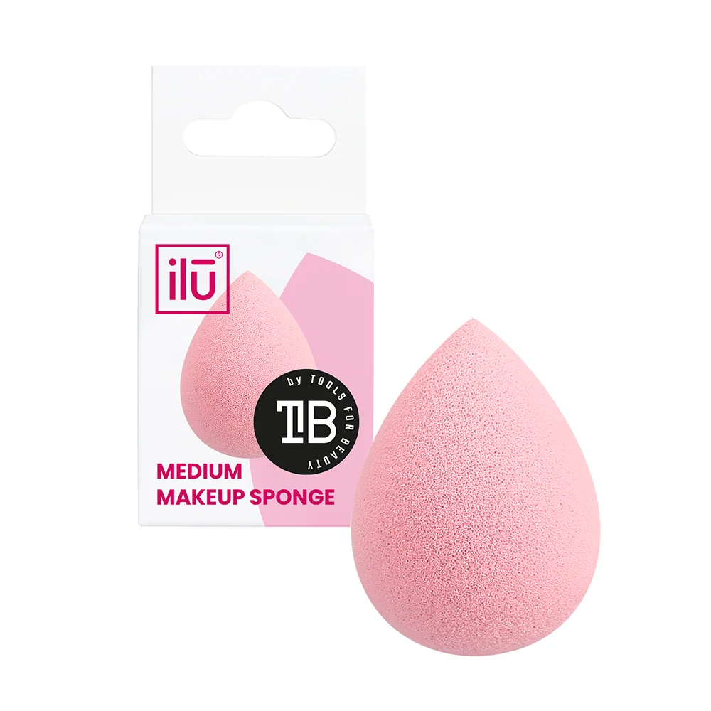 Ilū Make Up Raindrop Sponge Medium Pink - spugnetta make up a goccia - Image 4