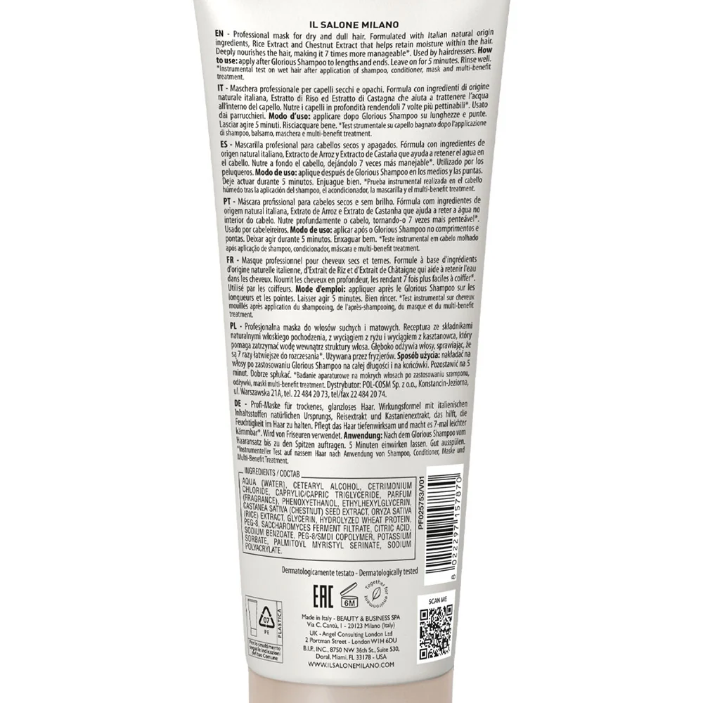 Il Salone Milano Glorious Mask 250ml - maschera per capelli secchi e spenti - Image 4
