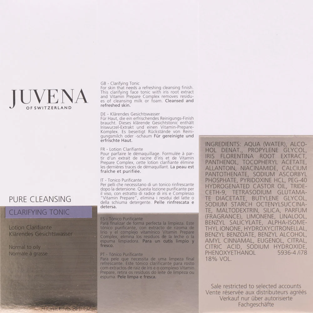 Juvena Pure Cleansing Clarifying Tonic 200ml - tonico rinfrescante purificante - Image 2