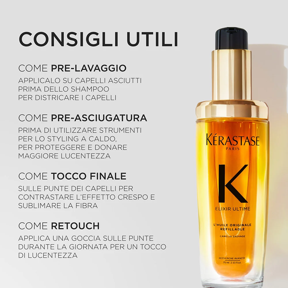Kerastase Elixir Ultime L'Huile Originale Refill 75ml - ricarica olio idratante anticrespo - Image 7