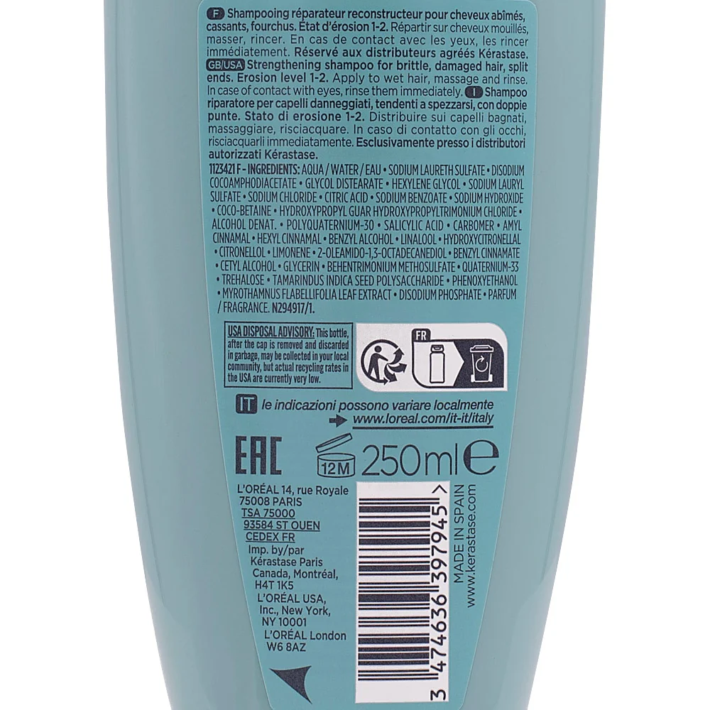 Kerastase Résistance Bain Force Architecte 250ml - shampoo per capelli indeboliti - Image 3