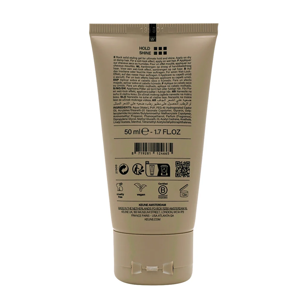 Keune Style The Rock Strong High-Shine Gel 50ml - gel tenuta forte - Image 2