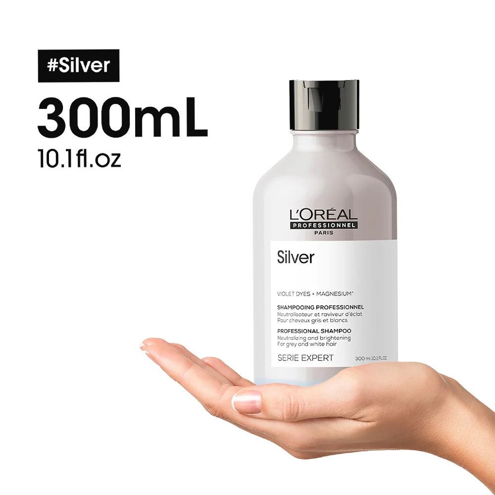 L'Oréal Professionnel Paris Serie Expert Silver Shampoo 300ml - shampoo antigiallo - Image 2