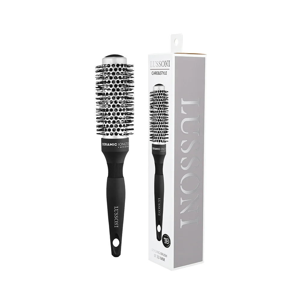 Lussoni Haircare Brush C&S Round Silver Styling 33mm - spazzola tonda - Image 2