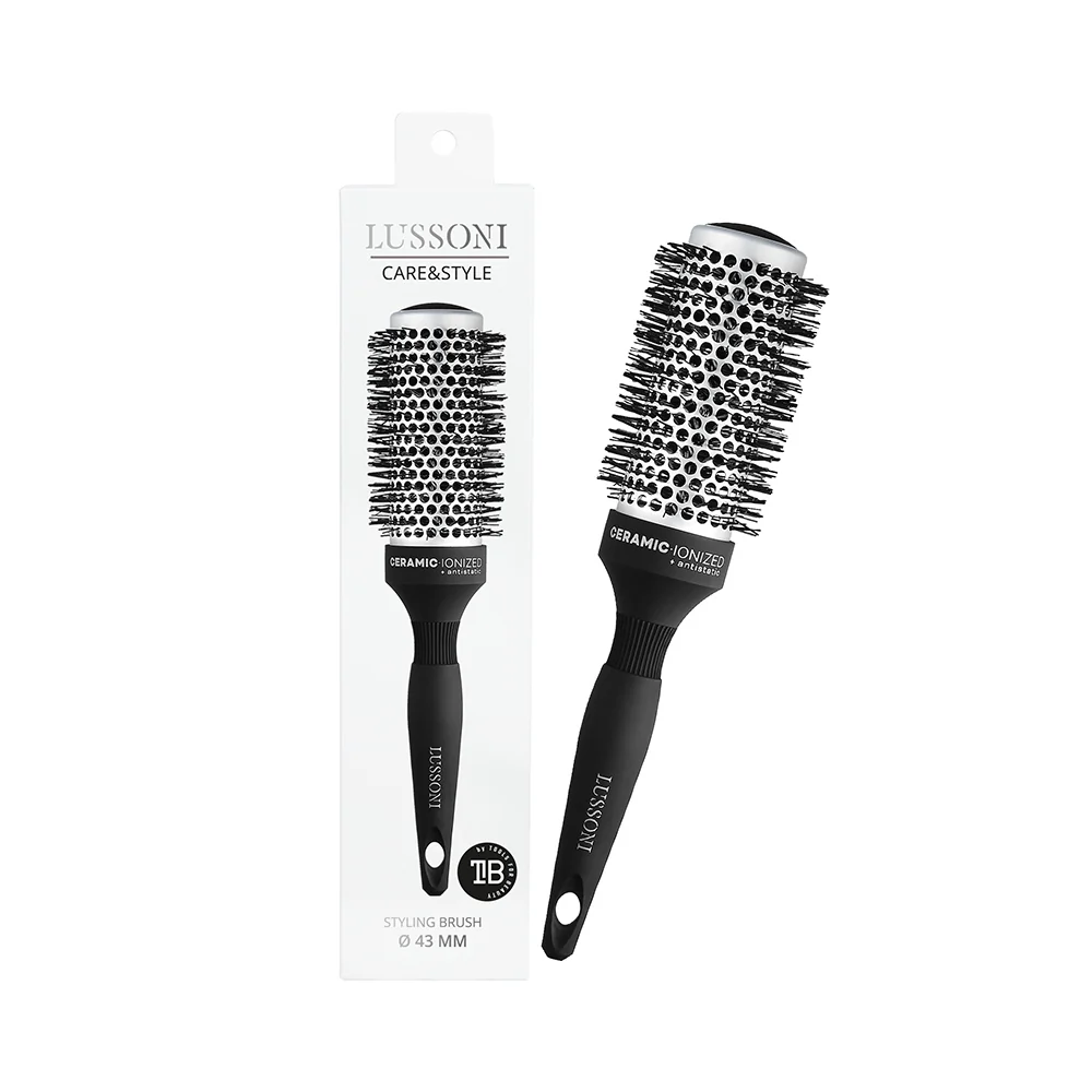Lussoni Haircare Brush C&S Round Silver Styling 43mm - spazzola tonda - Image 4