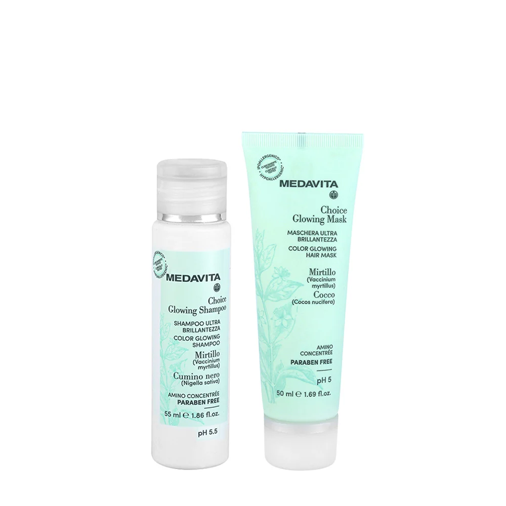 Medavita Choice Glowing Shampoo Lucidante 55ml e Maschera 50ml