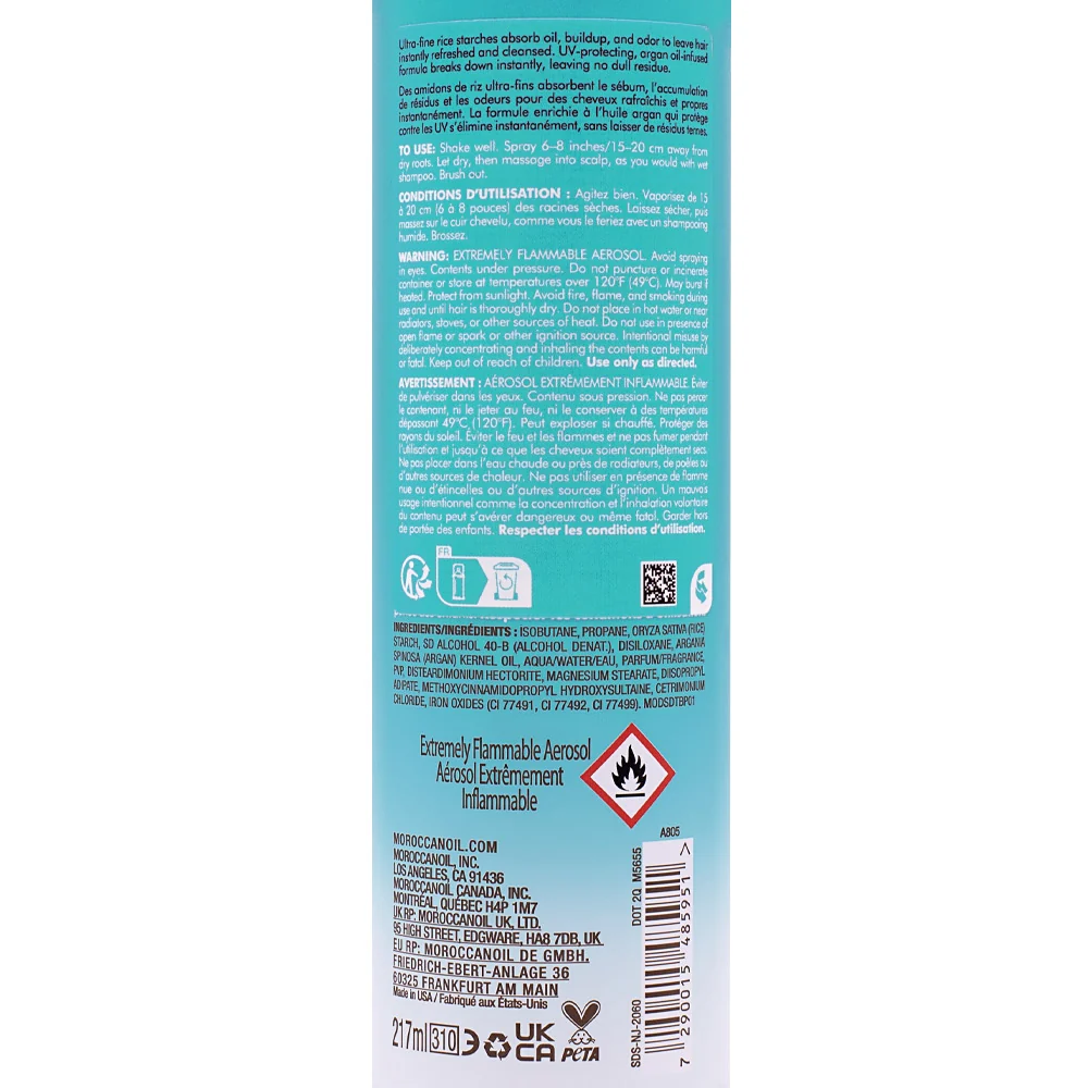 Moroccanoil Dry Shampoo Dark Tones  217ml - shampoo a secco capelli scuri - Image 3