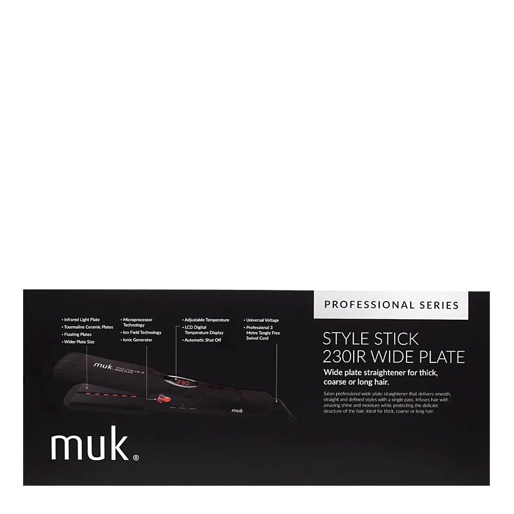 Muk Style Stick 230IR Wide Plate - piastra capelli grossi - Image 6