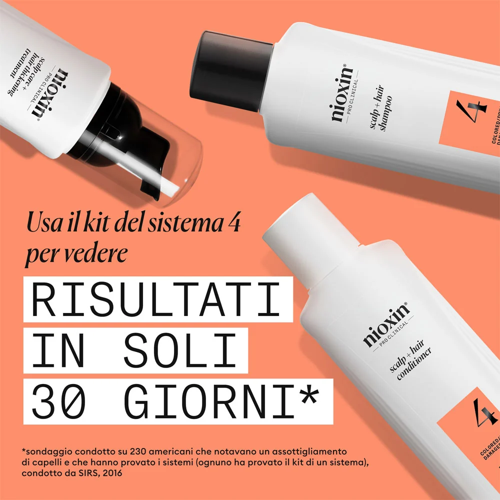Nioxin Sistema 4 Scalp + Hair Kit Trifasico 150ml  -  kit anti assottigliamento  avanzato - Image 3