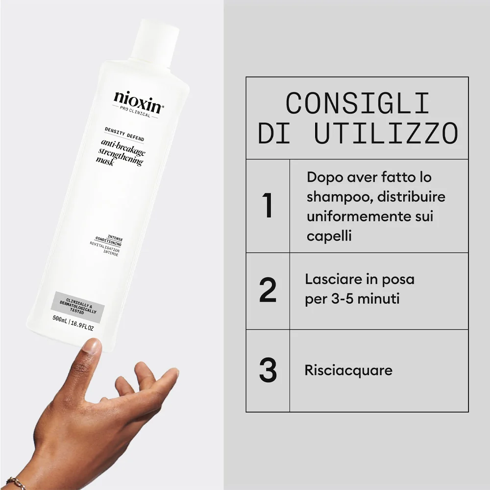 Nioxin Density Defend Anti-Breakage Mask 500ml  - maschera rinforzante - Image 5