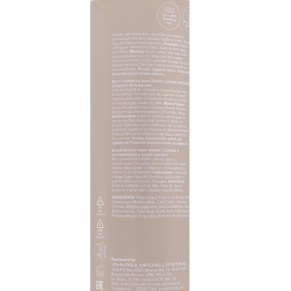 Paul Mitchell Super Smooth Conditioner 1000ml - balsamo anti crespo - Image 2