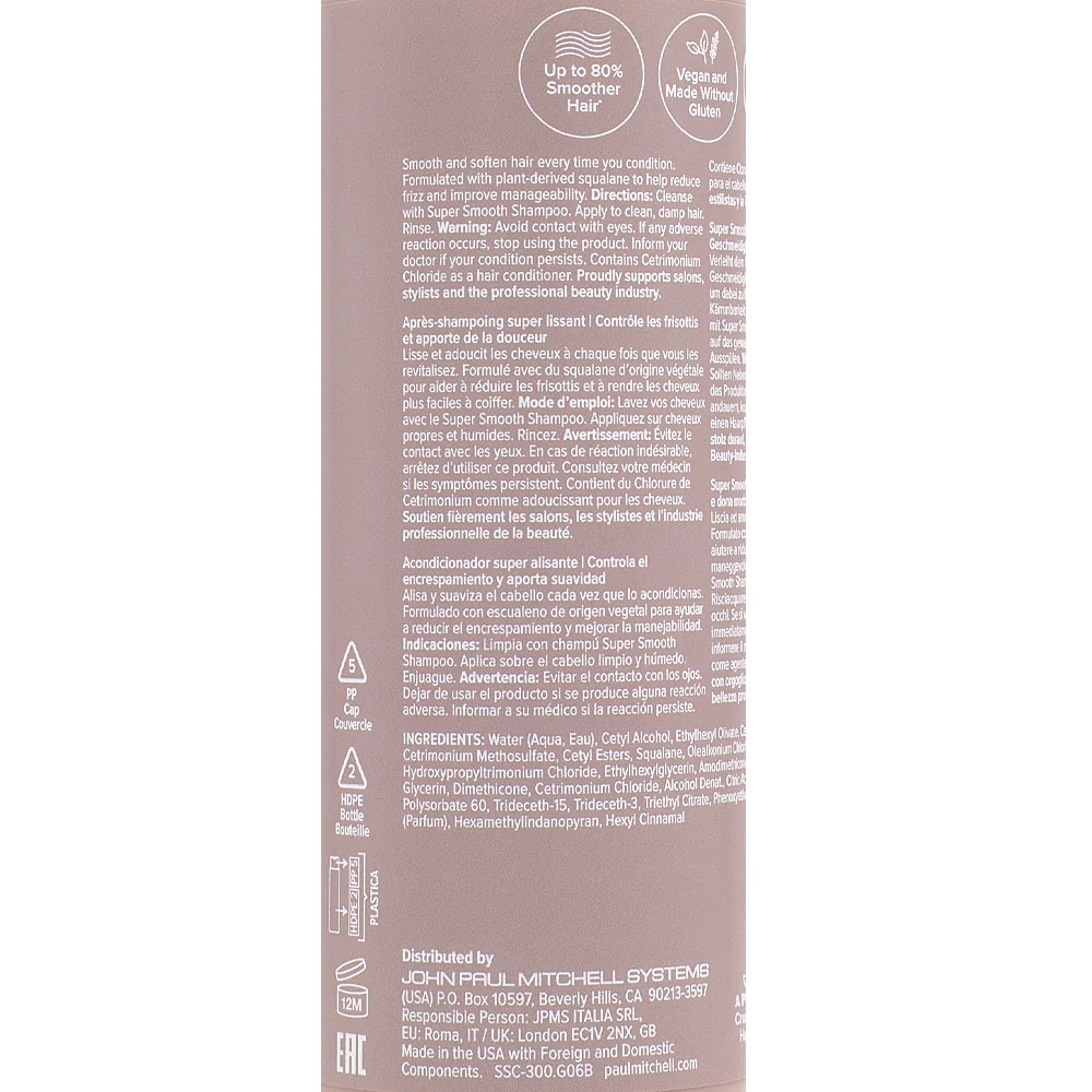 Paul Mitchell Super Smooth Conditioner 300ml - balsamo anti crespo - Image 2