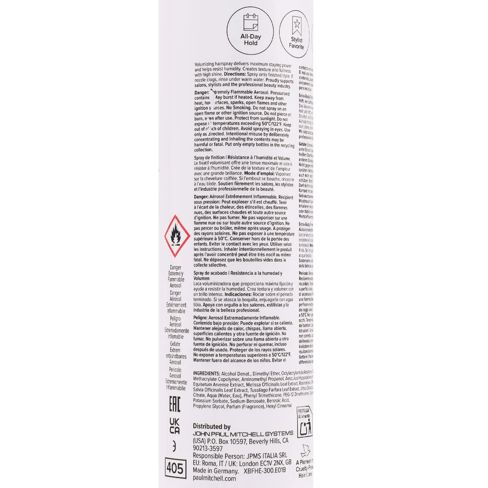 Paul Mitchell Volume Extra Body Firm Hairspray 300ml - lacca volumizzante - Image 3