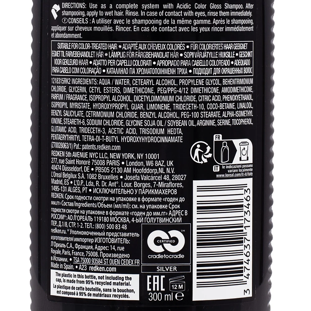 Redken Acidic Color Gloss Conditioner 300ml - balsamo capelli colorati - Image 5