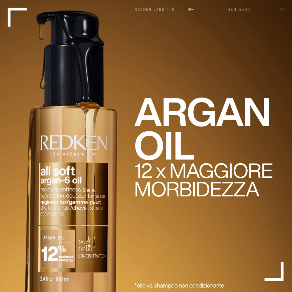 Redken All Soft Argan Oil 100ml - olio d'argan per capelli secchi - Image 7