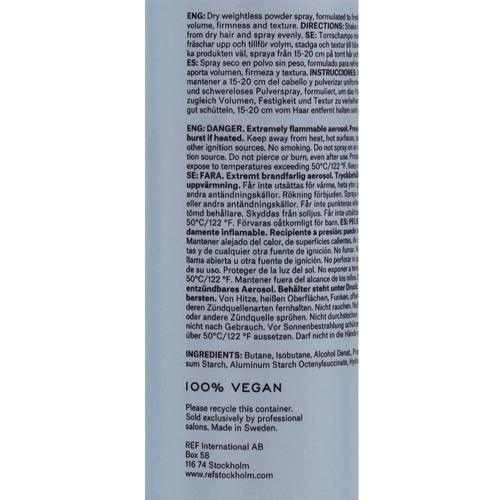 Stockholm Sweden Ref Dry Shampoo N°204 75ml - shampoo secco - Image 3