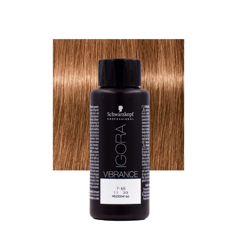 Schwarzkopf Igora Vibrance 7-65 Biondo Medio Cioccolato Dorato 60ml - colorazione tono su tono