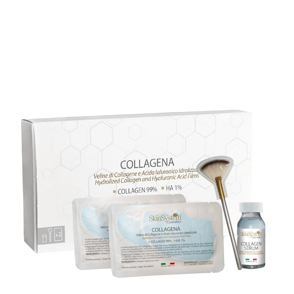 SkinSystem Collagena Hydrolized Collagen Hyaluronic Acid Films - veline di collagene e acido ialuronico