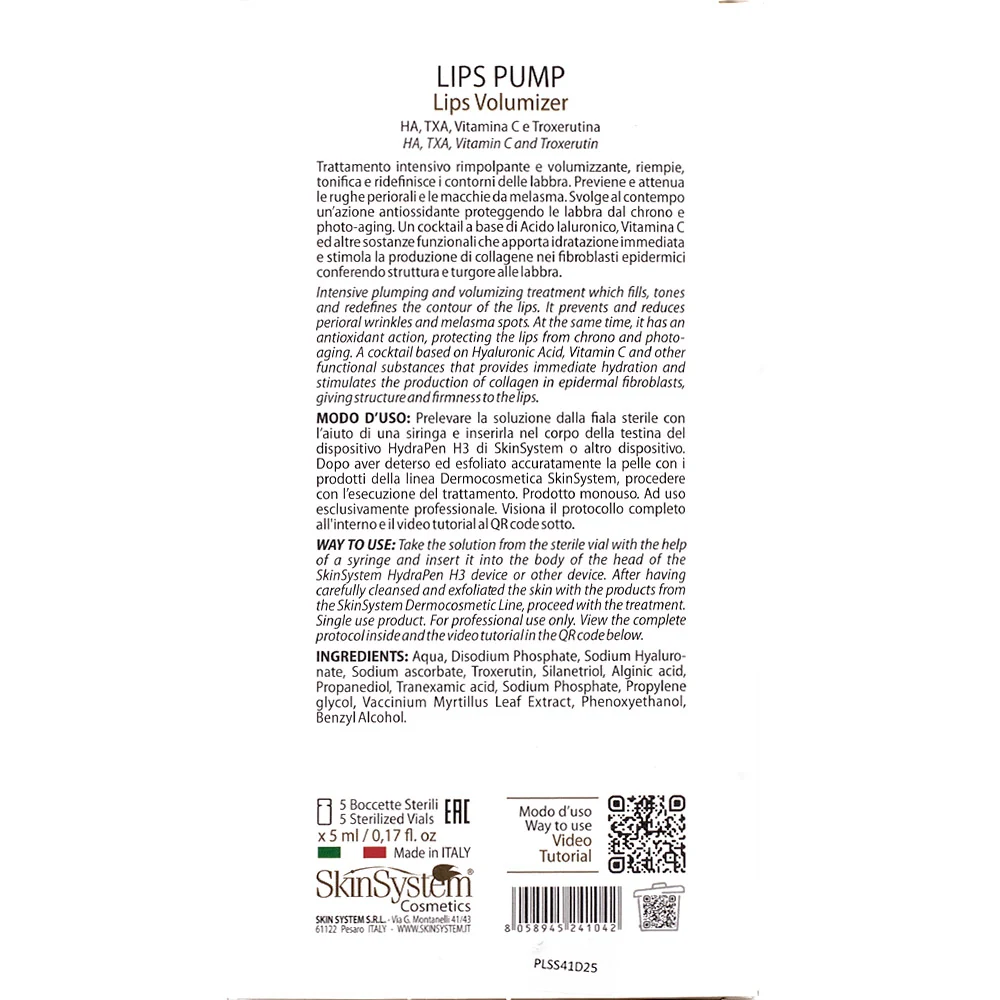 SkinSystem Lips Pump - Lips Volumizer 5 fiale - trattamento rimpolpante e volumizzante labbra - Image 6