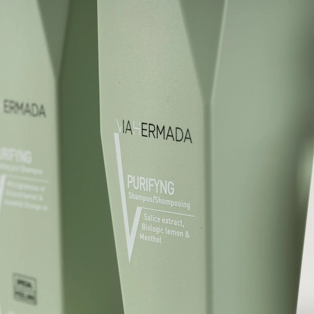 VIAHERMADA Purifyng Peeling 250ml Shampoo 250ml Silky Oil 50ml - Image 4