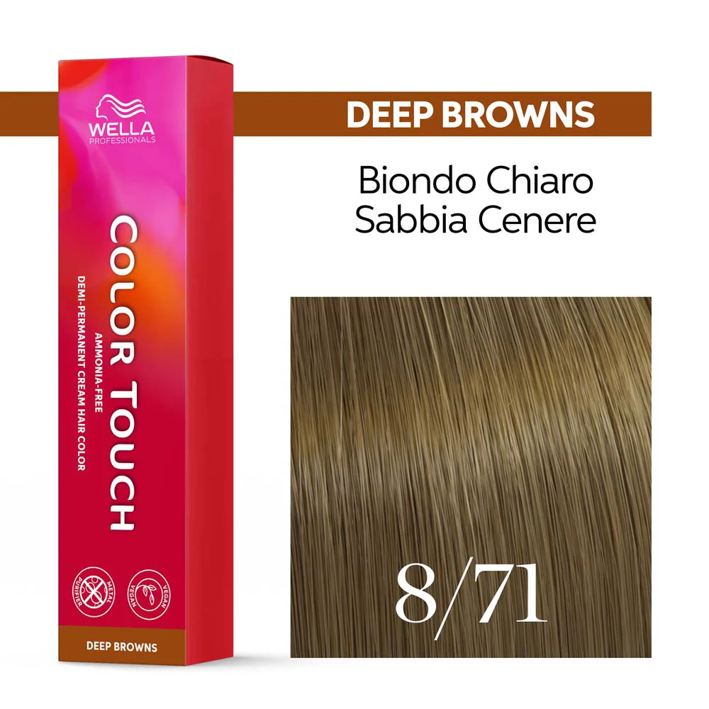 Wella Color Touch Deep Browns 8/71 Biondo Chiaro Sabbia Cenere 60ml - colore semipermanente senza ammoniaca - Image 3