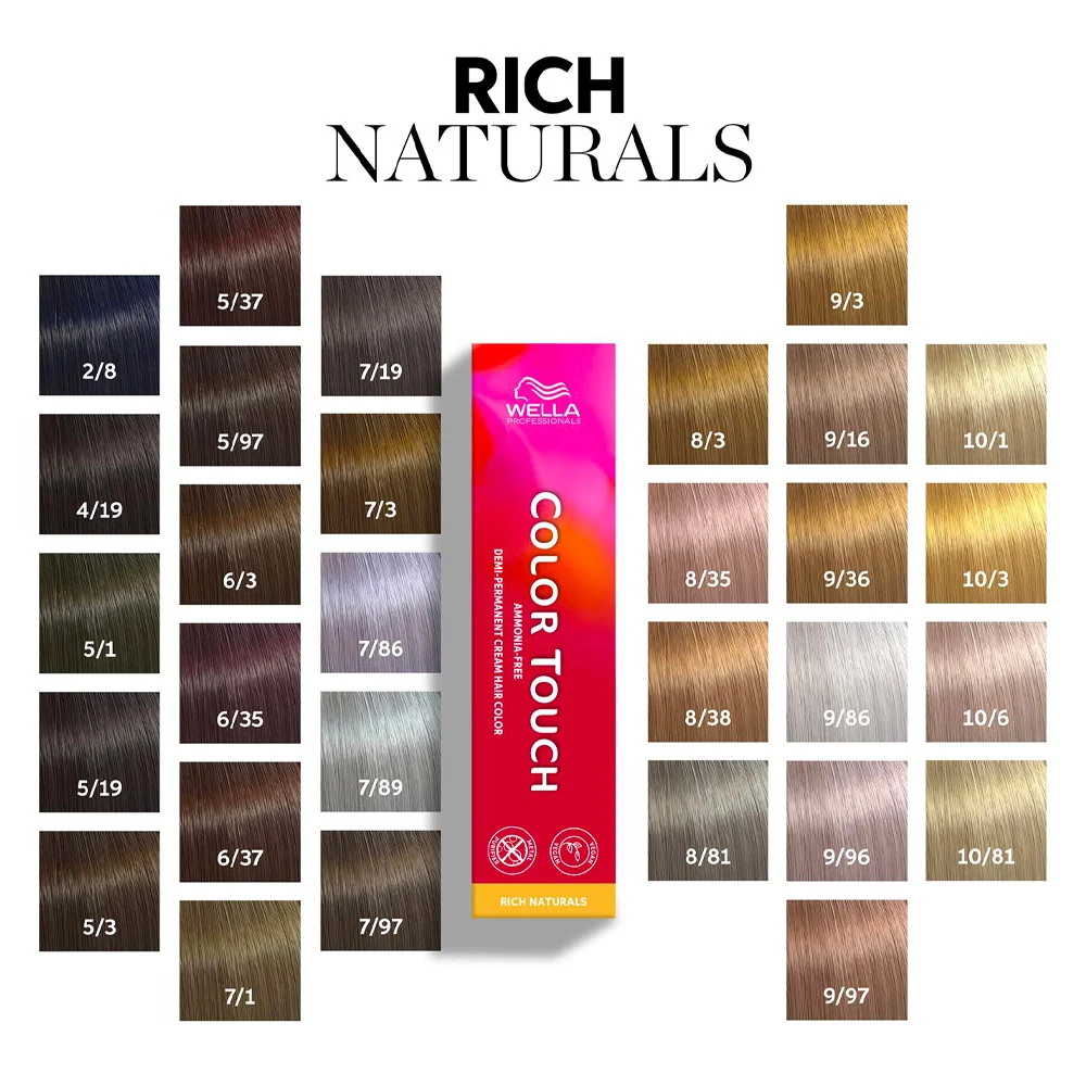 Wella Color Touch Rich Naturals 4/19 Castano Medio Cenere Cendrè 60ml - colore semi permanente senza ammoniaca - Image 7