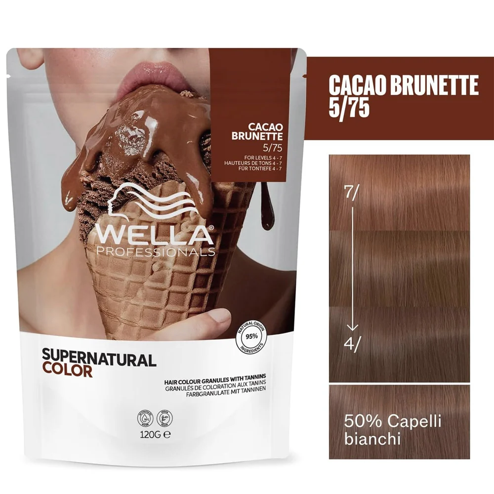 Wella Professionals Supernatural Color Cacao Brunette 5/75 120gr - colore naturale semipermanente - Image 2