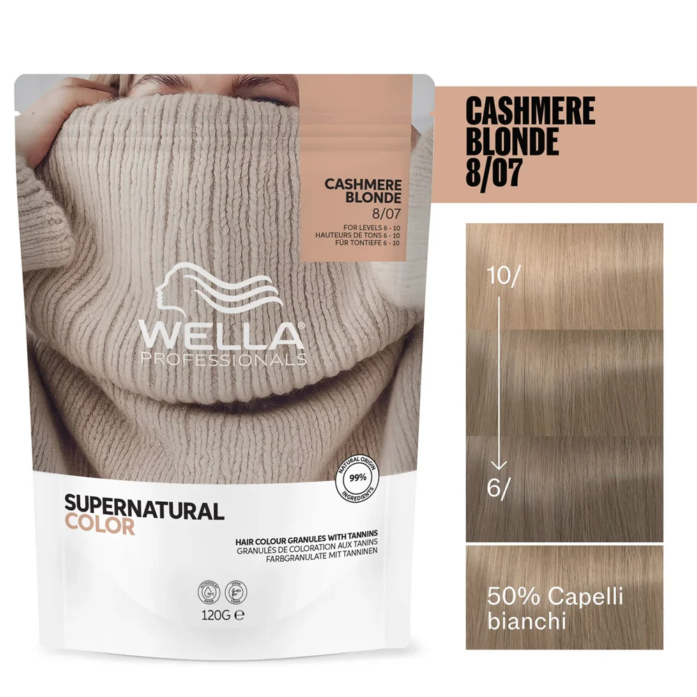 Wella Professionals Supernatural Color Cashmere Blonde 8/07 120gr - colore naturale semipermanente - Image 2